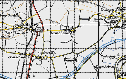 Old map of East Lound in 1947