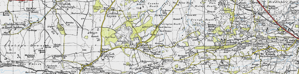 Old map of East Lulworth in 1946