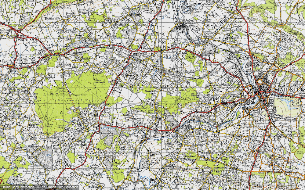 Old Map of East Malling Heath, 1946 in 1946