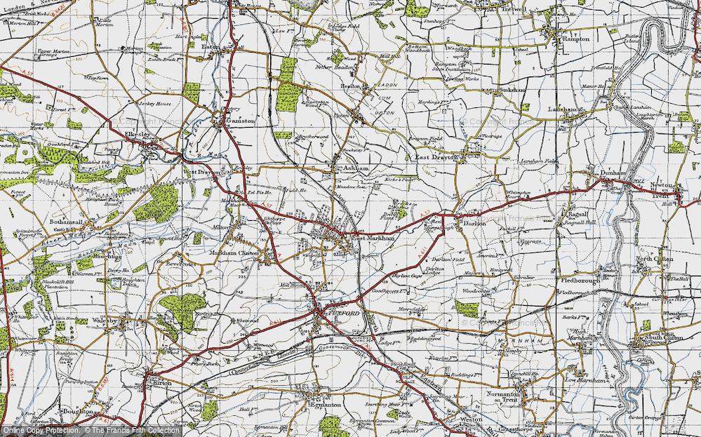 Old Map of East Markham, 1947 in 1947