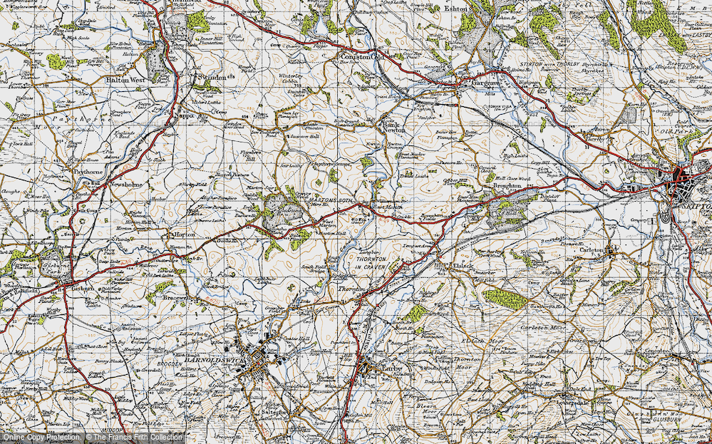 Old Map of East Marton, 1947 in 1947