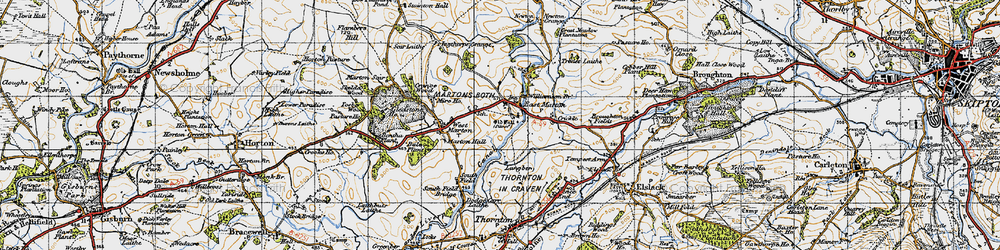 Old map of Trenet Laithe in 1947