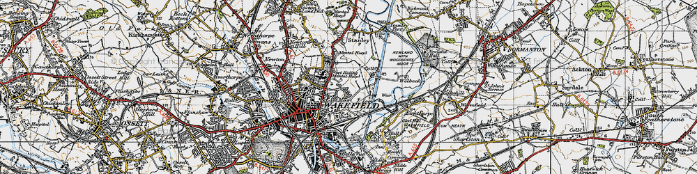 Old map of East Moor in 1947