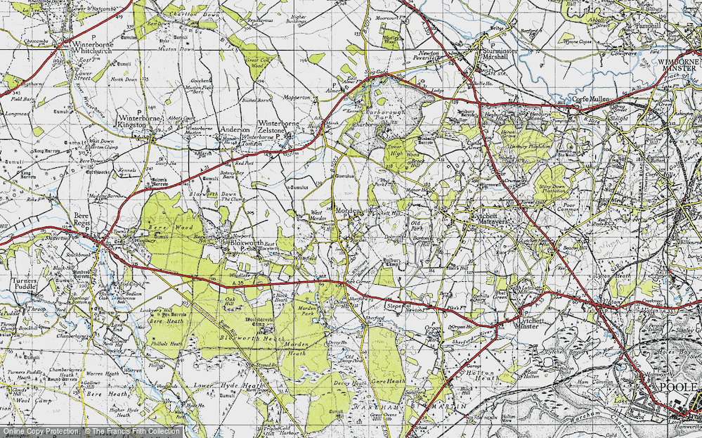 Old Map of East Morden, 1940 in 1940