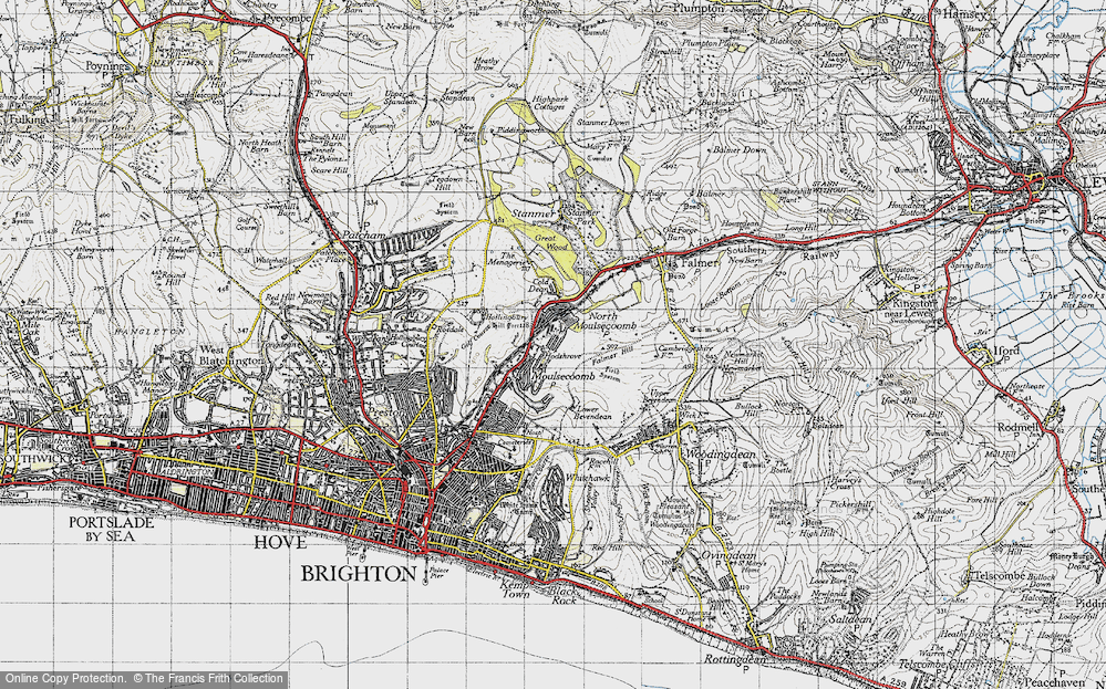 Old Map of East Moulsecoomb, 1940 in 1940