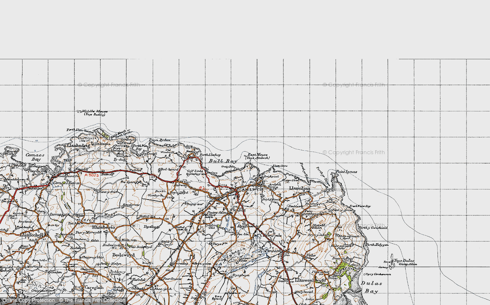 Old Map of East Mouse, 1947 in 1947