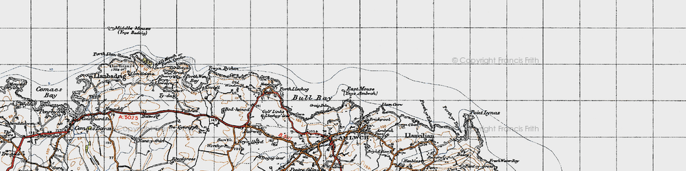 Old map of East Mouse in 1947