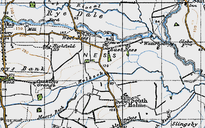 Old map of East Ness in 1947