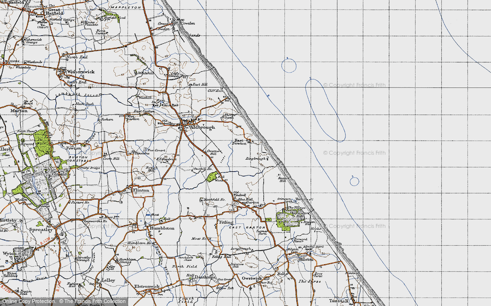 Old Map of East Newton, 1947 in 1947