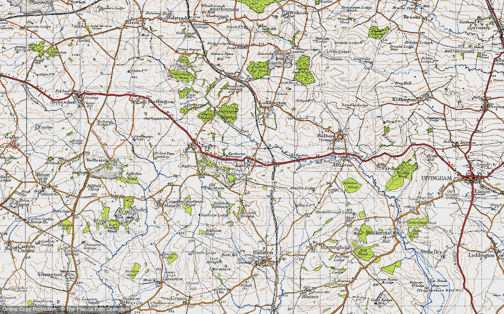 Old Map of East Norton, 1946 in 1946