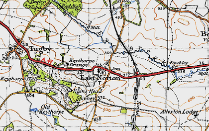 Old map of East Norton in 1946