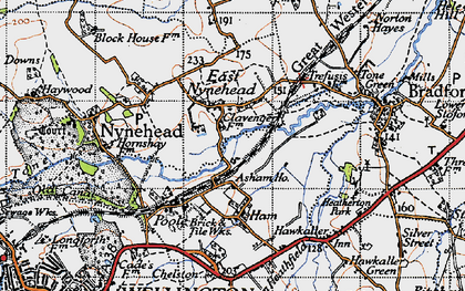 Old map of East Nynehead in 1946