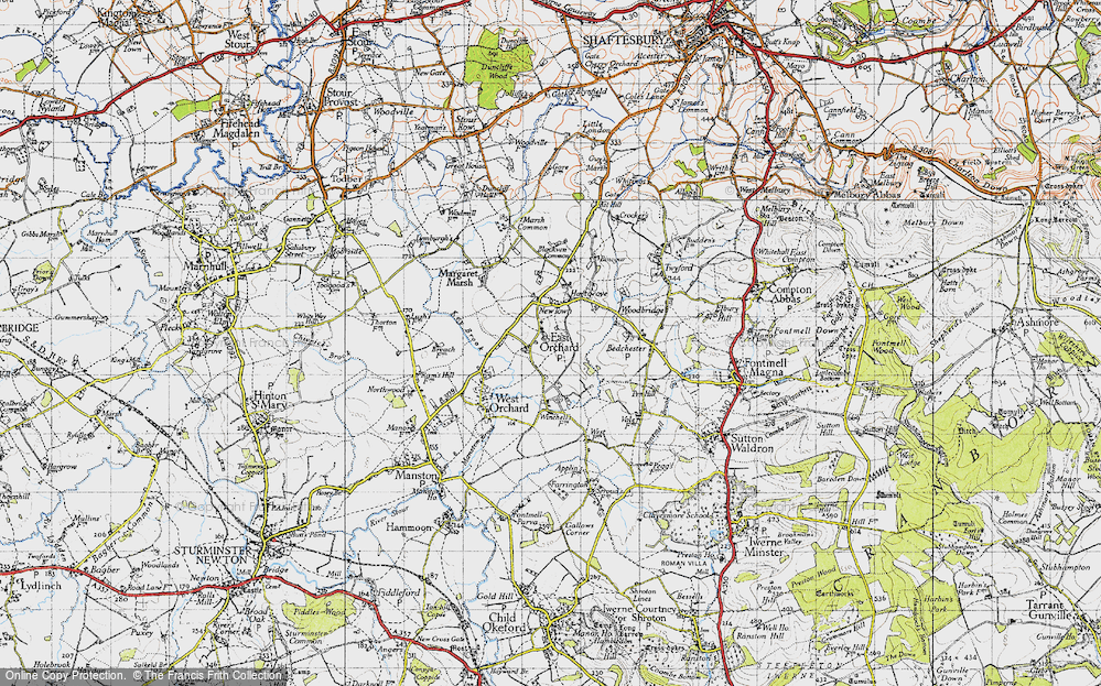 Old Map of East Orchard, 1945 in 1945