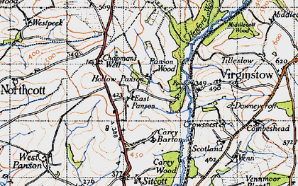 Old map of East Panson in 1946