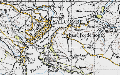 Old map of Westerncombe in 1946