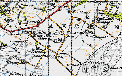 Old map of West Preston in 1947
