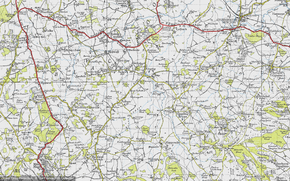 Old Map of East Pulham, 1945 in 1945