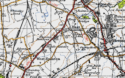 Old map of East Rainton in 1947