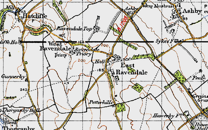 Old map of East Ravendale in 1946