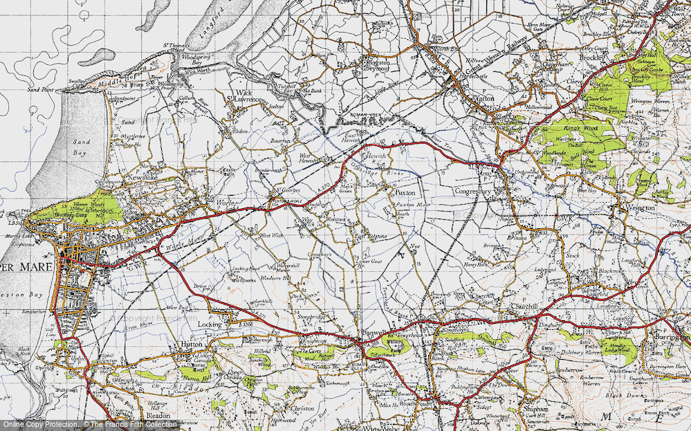 Old Map of East Rolstone, 1946 in 1946