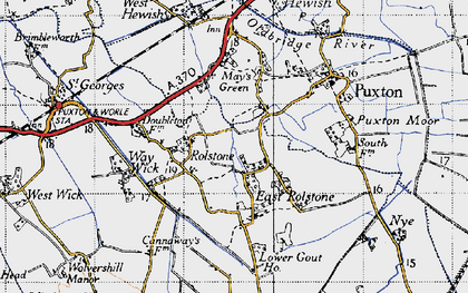 Old map of East Rolstone in 1946