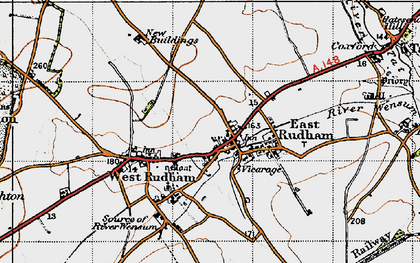 Old map of East Rudham in 1946