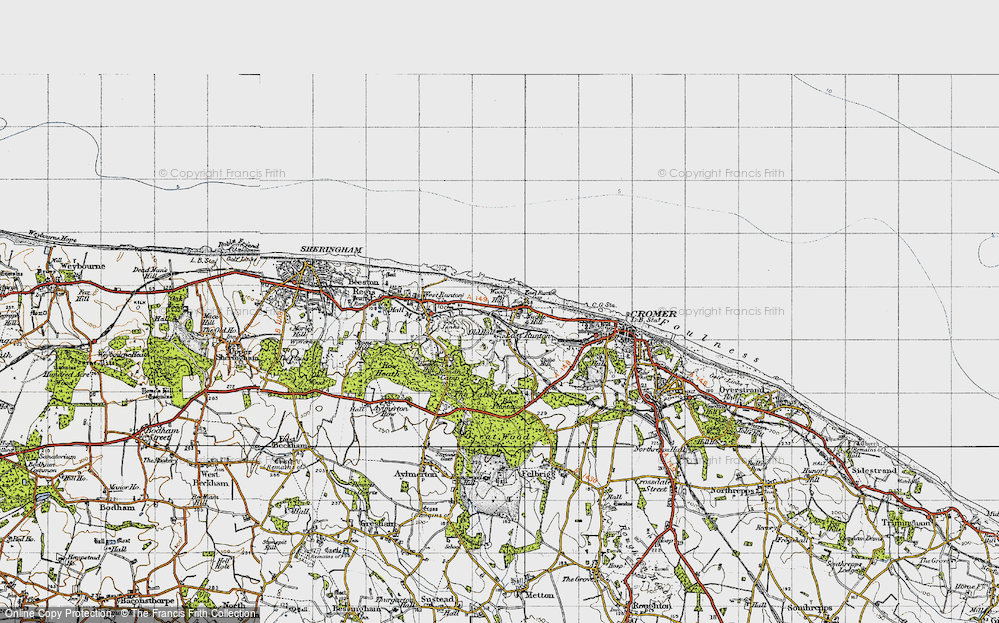 Old Map of East Runton, 1945 in 1945