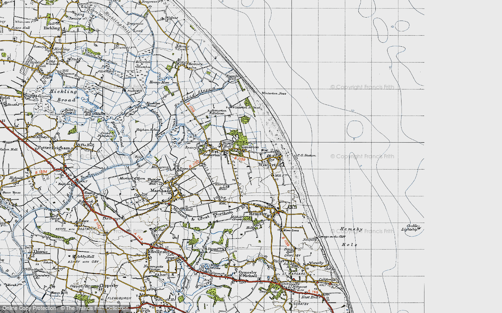 Old Map of East Somerton, 1945 in 1945