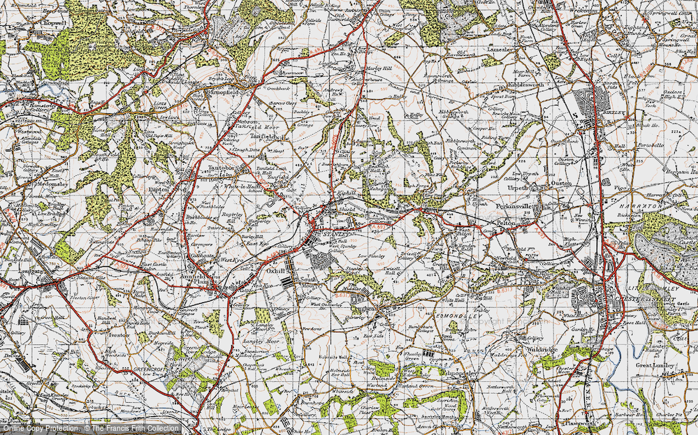 Old Map of East Stanley, 1947 in 1947