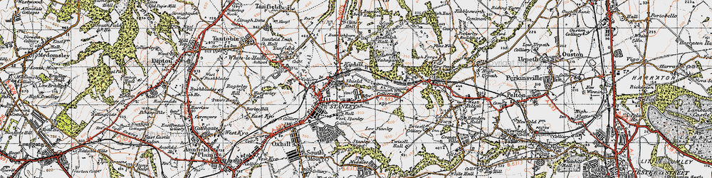 Old map of East Stanley in 1947