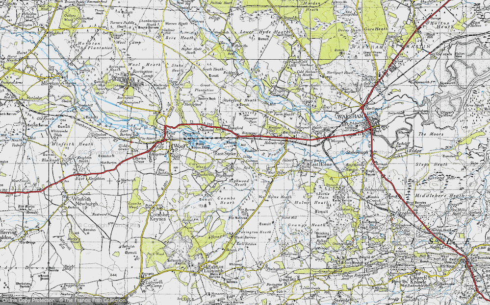 Old Map of East Stoke, 1945 in 1945