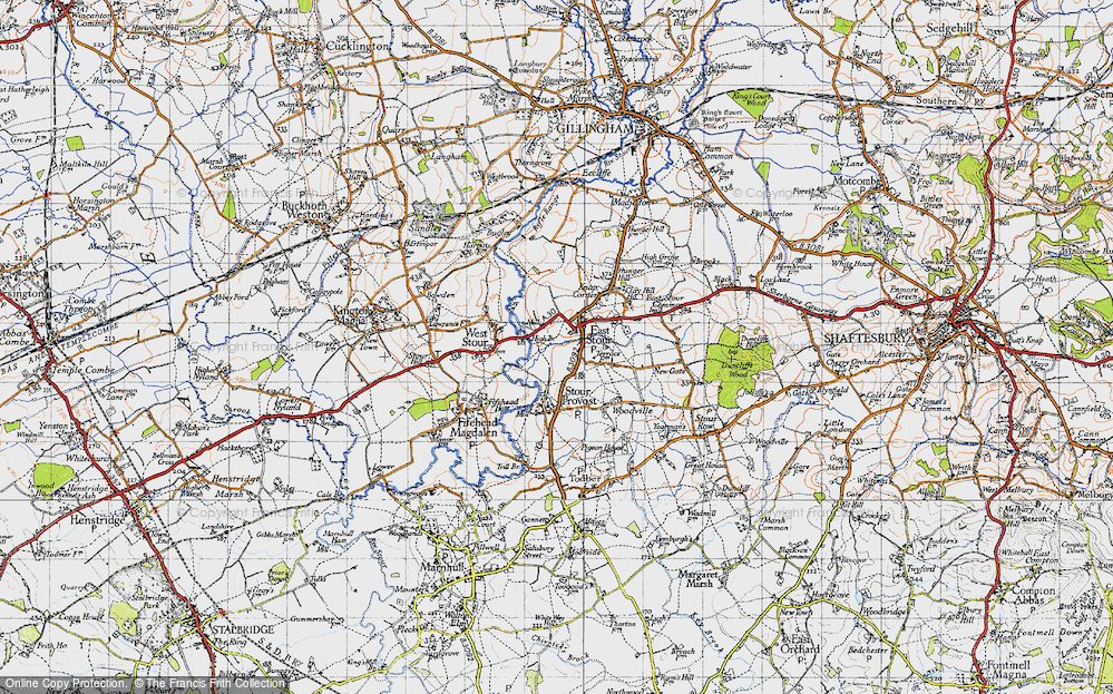 Old Map of East Stour, 1945 in 1945