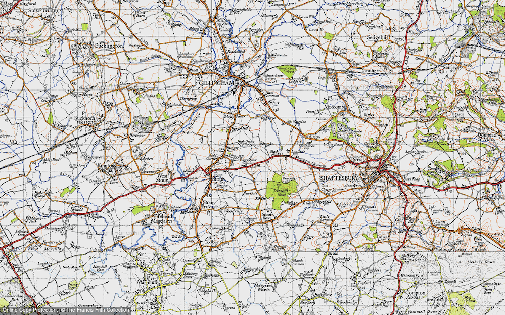 Old Map of East Stour Common, 1945 in 1945