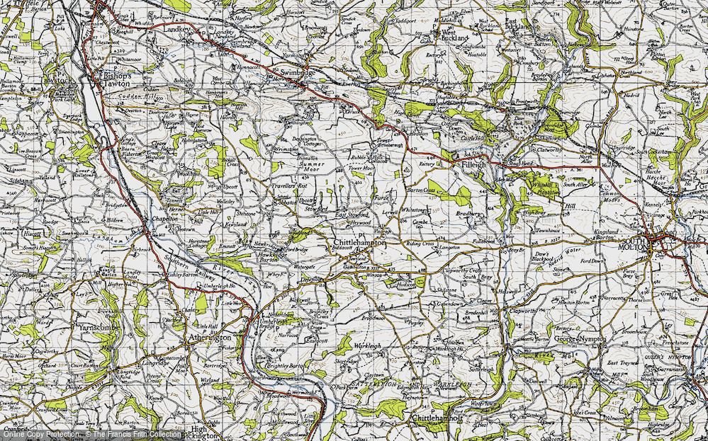 Old Map of East Stowford, 1946 in 1946