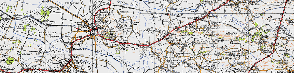 Old map of East Street in 1946