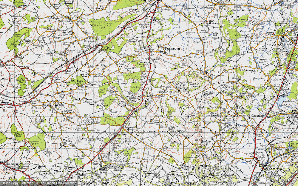Old Map of East Tisted, 1940 in 1940