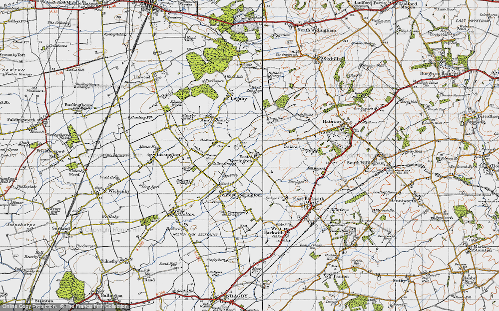Old Map of East Torrington, 1946 in 1946