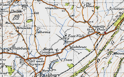 Old map of East Wall in 1947