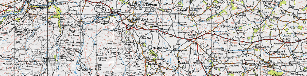 Old map of East Week in 1946