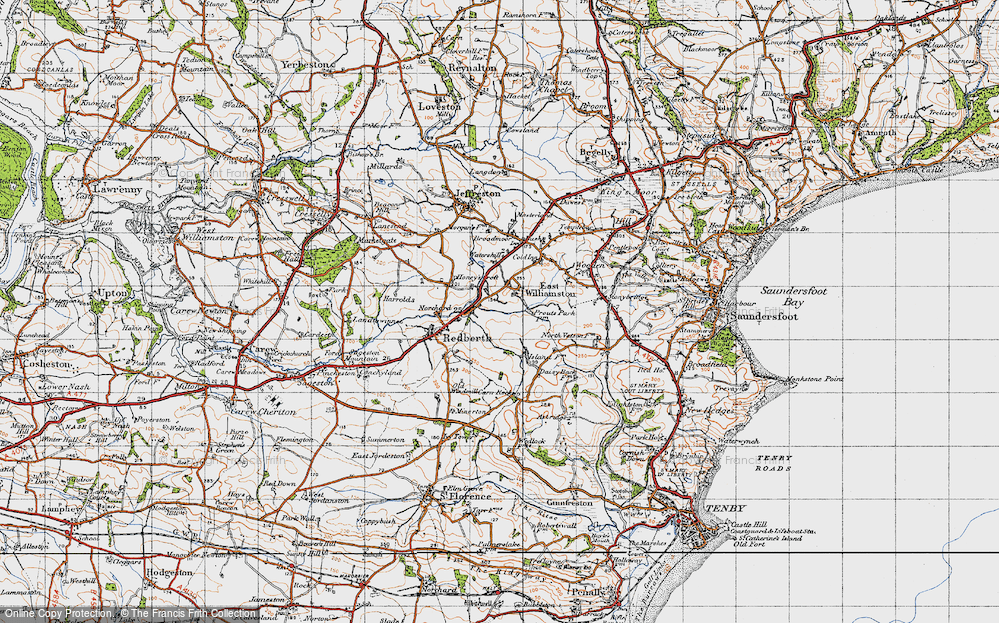 Old Map of East Williamston, 1946 in 1946