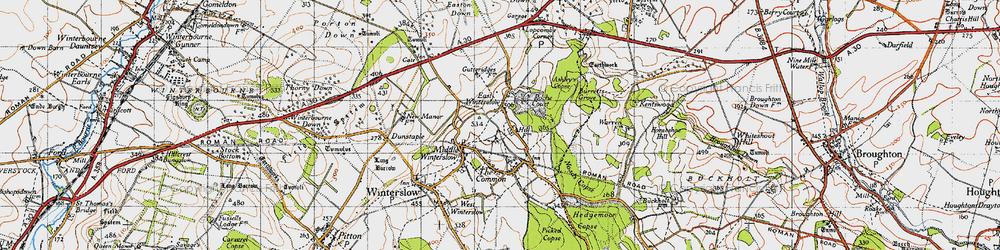 Old map of East Winterslow in 1940