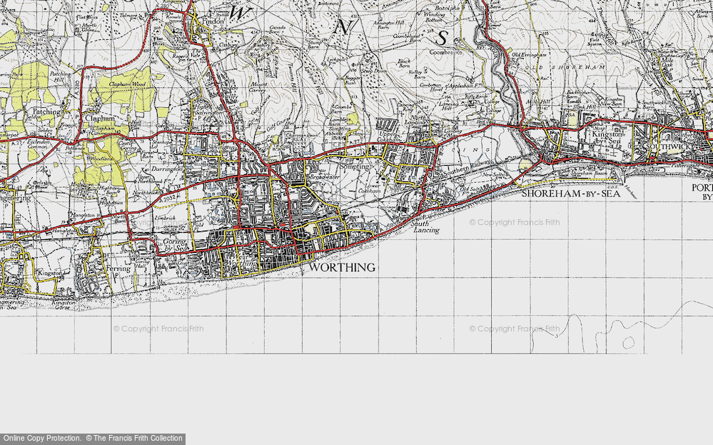 Old Map of East Worthing, 1940 in 1940
