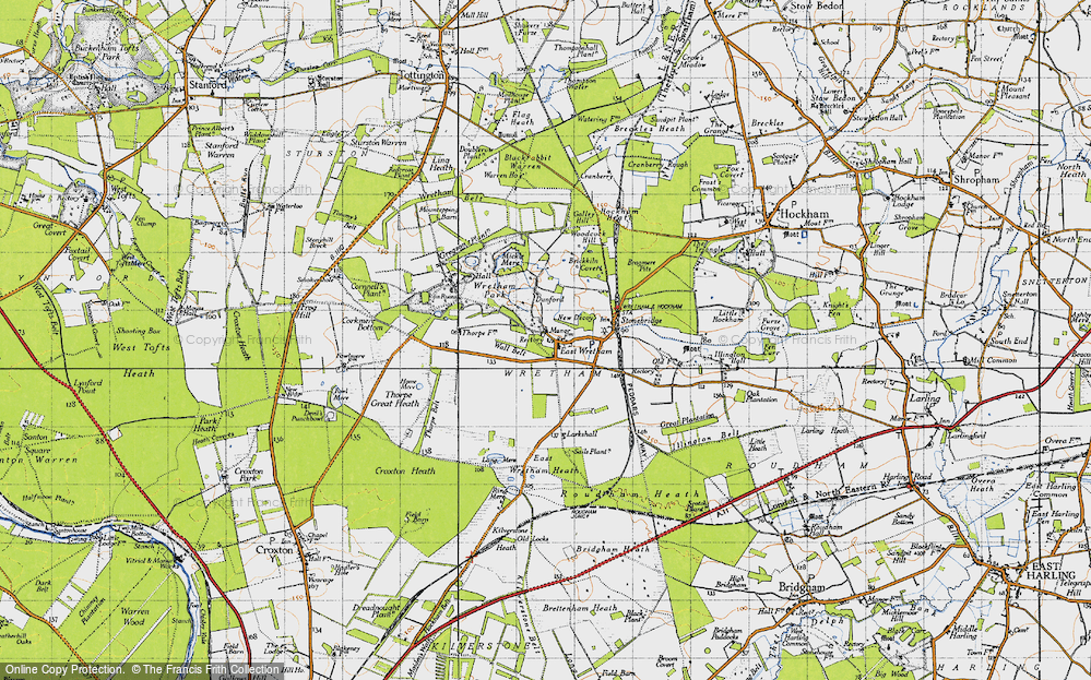 Old Map of East Wretham, 1946 in 1946