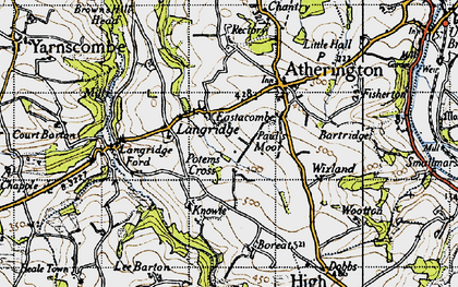 Old map of Burriott Barton in 1946