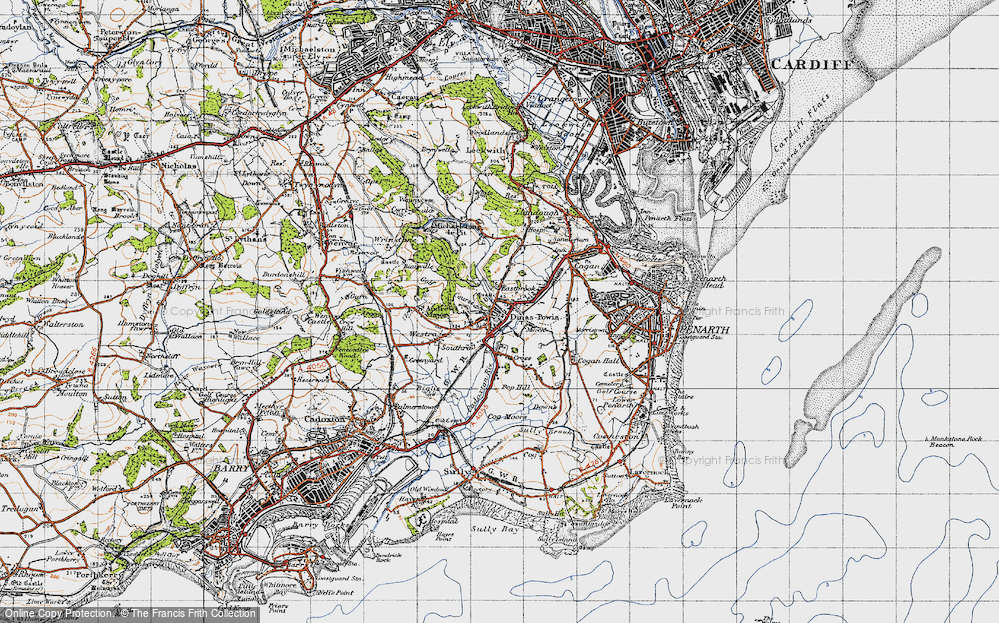Old Map of Eastbrook, 1947 in 1947