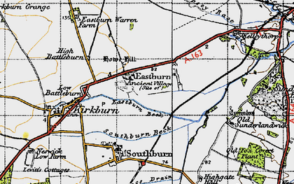 Old map of Sunderlandwick Village in 1947