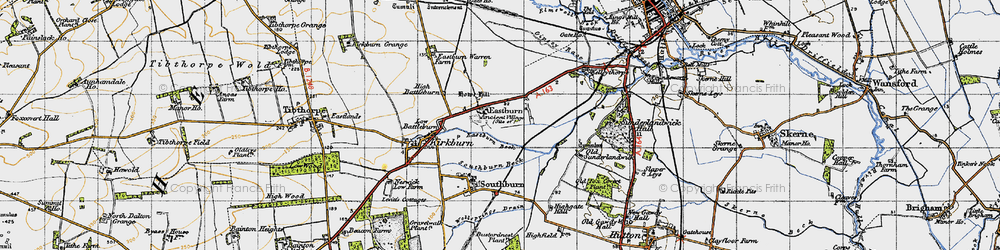 Old map of Sunderlandwick Village in 1947