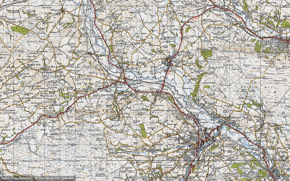 Old Map of Eastburn Br, 1947 in 1947