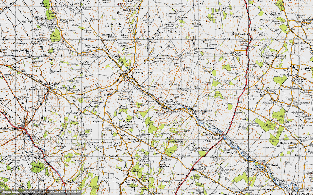 Old Map of Eastbury, 1947 in 1947