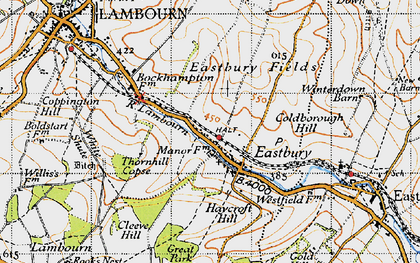 Old map of Eastbury in 1947